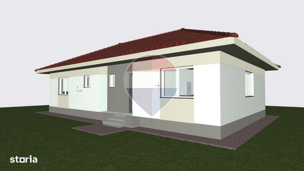 Casă individuală 4 camere în Hălchiu pe parter| Comision 0