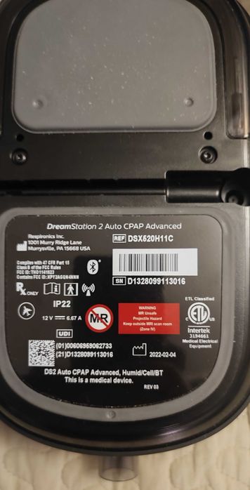 Cpap  autoset Philips Dreamstation 2 + umidificator + furtun + masca