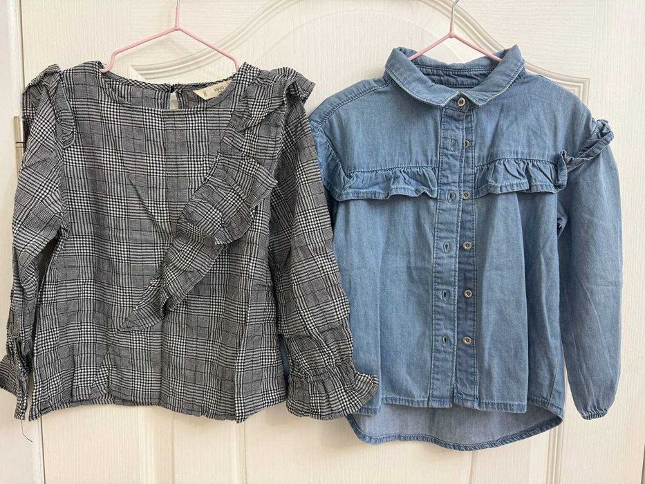 Новые блузки /рубашки MANGO, ZARA, LCWaikiki, размер 4/6 лет