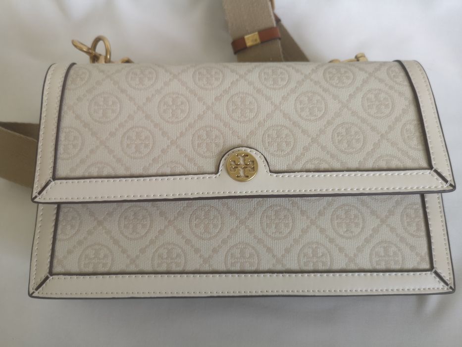 Tory Burch, чанта кожа и текстил.