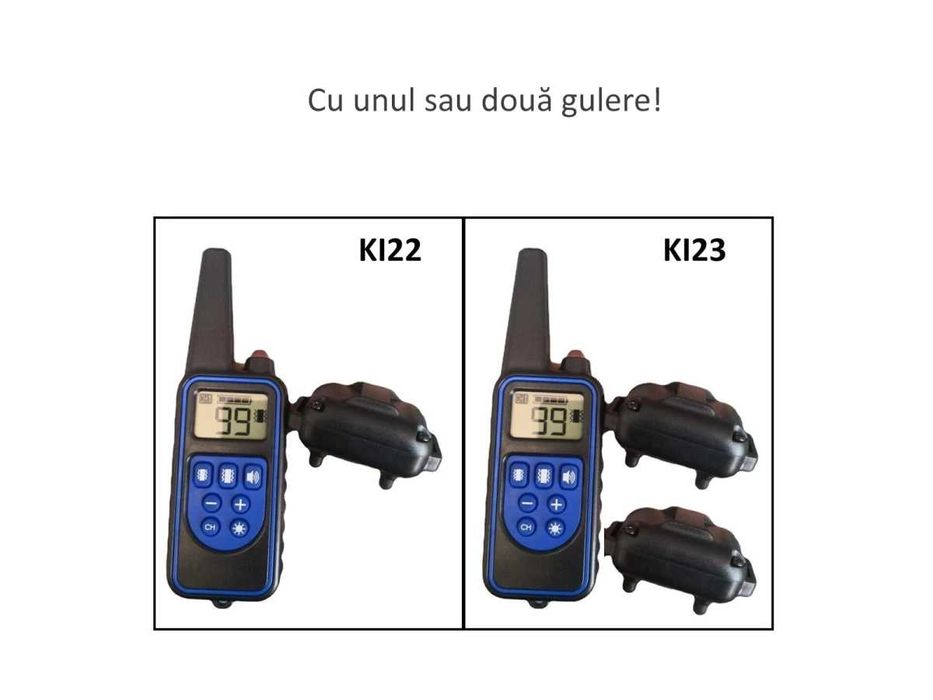 Zgardă dresaj câini cu vibrații sunet, tehnologie sigură 1 si 2 gulere
