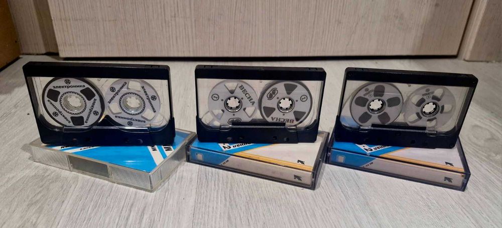 Casete audio cu role de magnetofon Majak MK-60-6A, Svema MK 60-6, 60-2