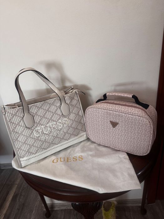 Guess Silvana canava  bag +  Guess travel bag