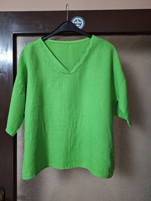 Bluza verde din in
