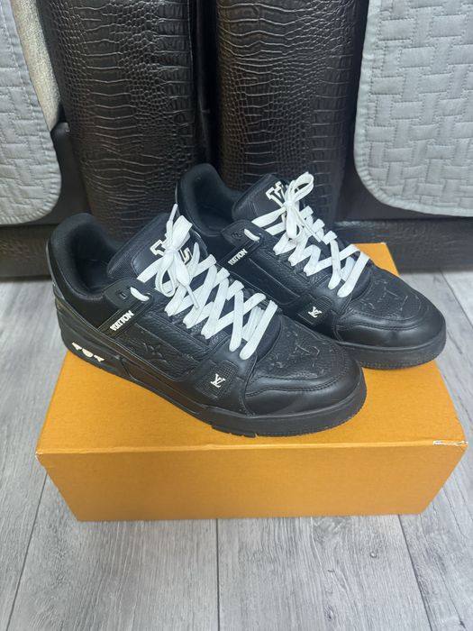 Louis Vuitton Trainer Black sneakers(nu gucci nike adidas gta boss)