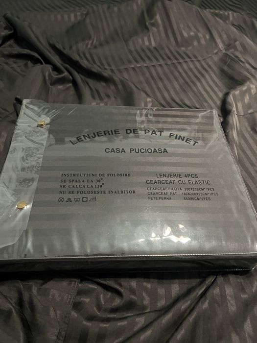 Lenjerie de pat hoteliera, 100% bumbac Damasc