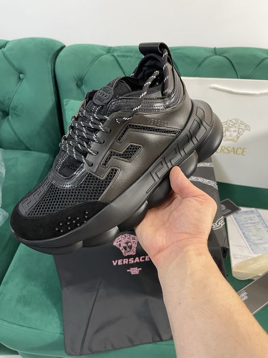 Adidasi Versace Chain Reaction piele naturala Full Box colectie noua