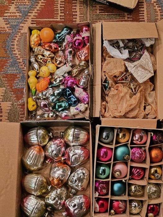 Ёлочные игрушки - стекло- ретро