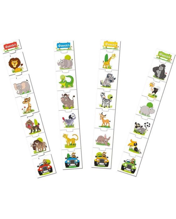 Образователна детска игра за памет Сафари в Африка Семейни игри