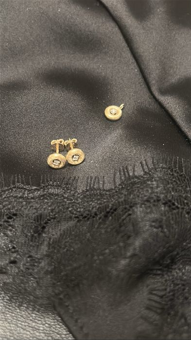 Пуссеты, кулон с брилиантами, 750 пробы