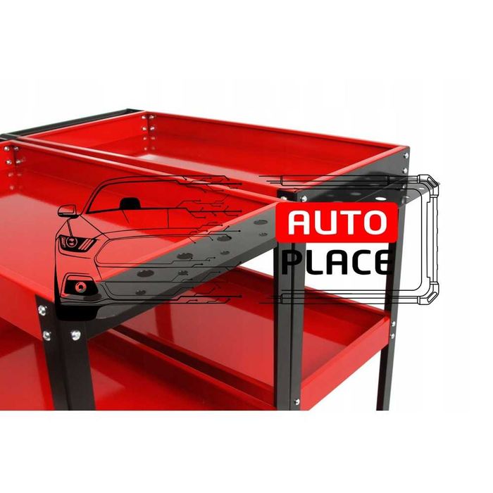 Количка за инструменти с 3 рафта и поставка за отвертки Mar-Pol