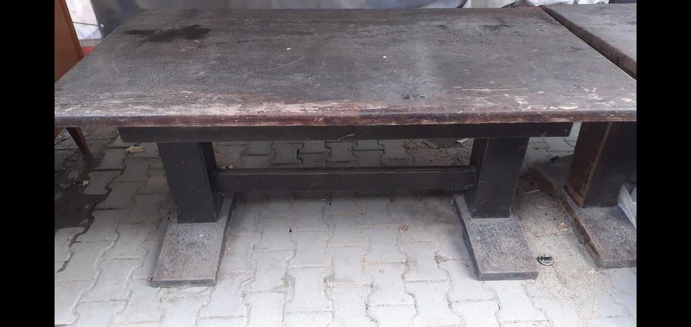 дървена маса за двор дебелина 4см.