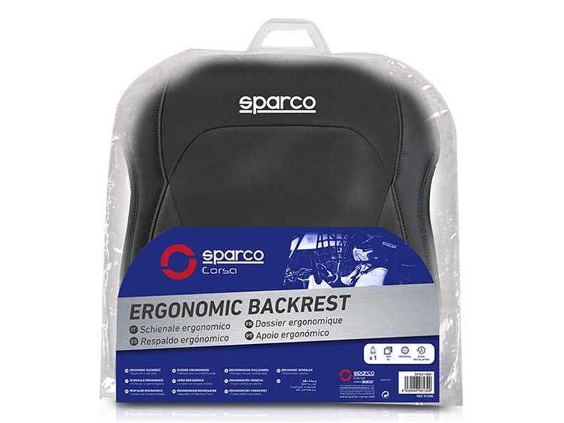 SparcoSPCS424BK Husă spătar scaun față, universală, neagră, ergonomică