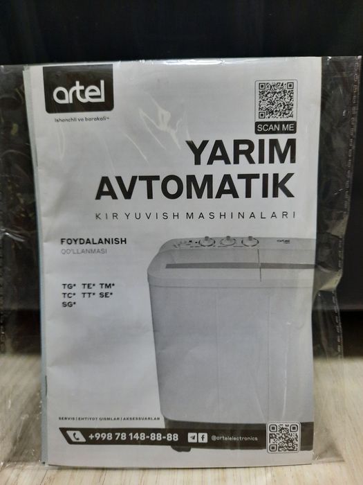 ARTEL ярим автомат кир ювиш машинаси 8-кг.