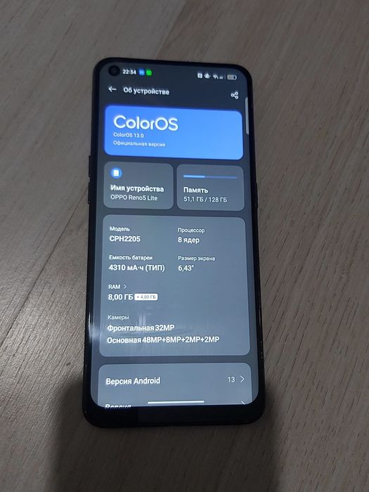 Oppo reno 5 lite 8/128gb