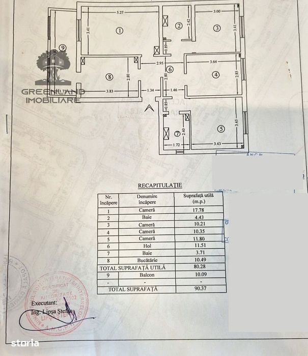 4 CAM 2 BAI, dec,  90mp, renovat, mutare imediata, langa Sos Nicolina
