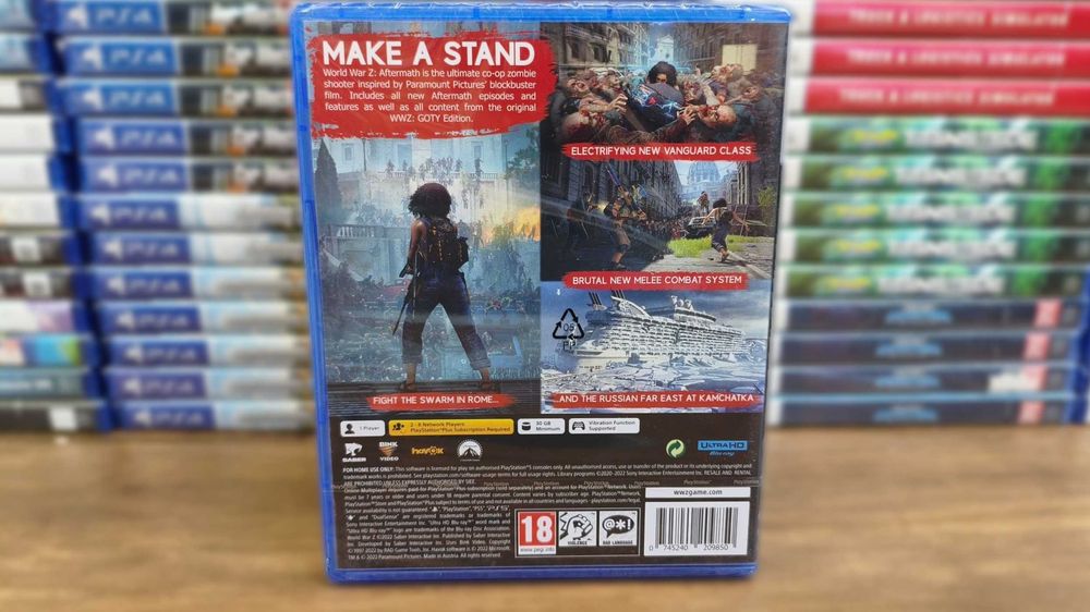 Новый PS5 диск World War Z: Aftermath Большой Выбор Игр