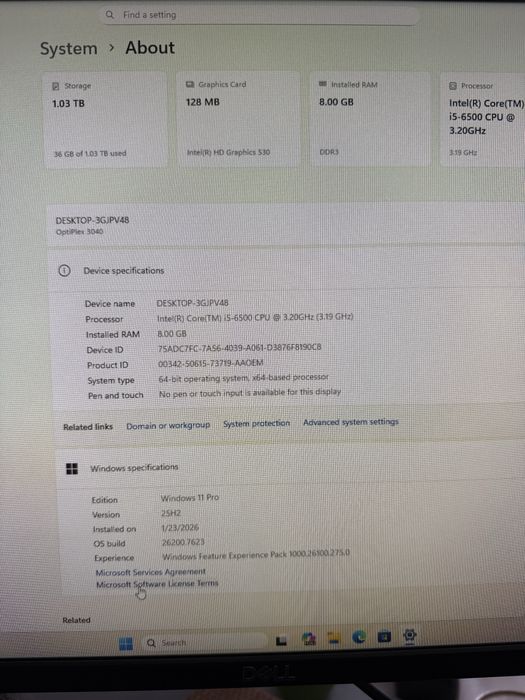 Unitate PC Dell workstation 3040 i5 SSD 1TB Hdd pretabil server