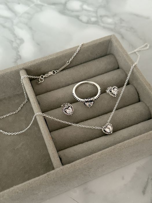 Oferta! Pandora set cercei , lantisor si inel 7