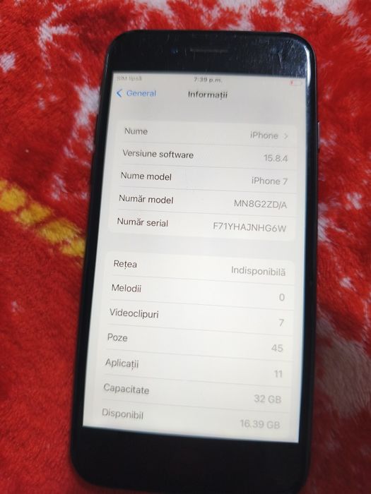 iPhone 7  32 GB  82  la suta bateria