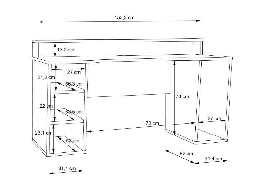 Birou gaming Kring alb 160cm cu LED – stare excelentă