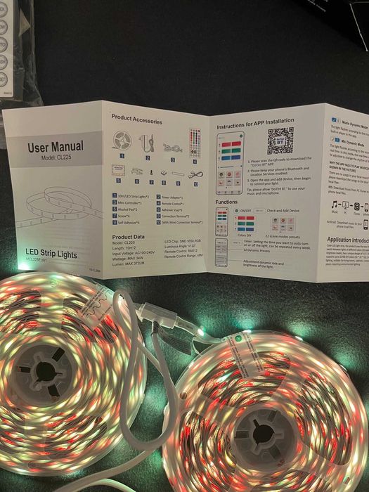 MYPLUS 20 m, benzi luminoase cu control prin aplicatie