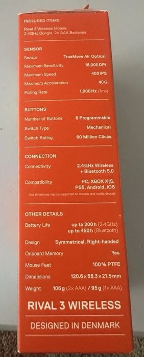 Гейминг мишка SteelSeries - Rival 310, черна