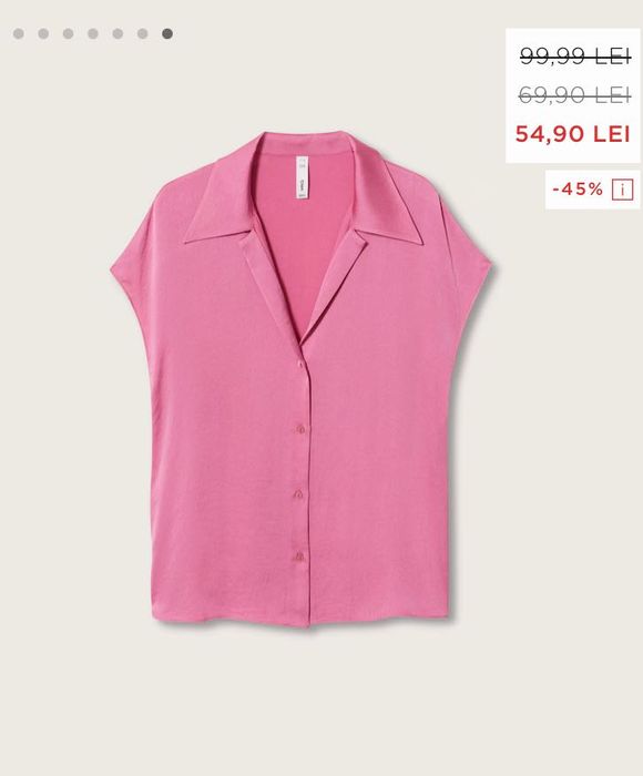 Camasa satinata MANGO, noua cu eticheta, S