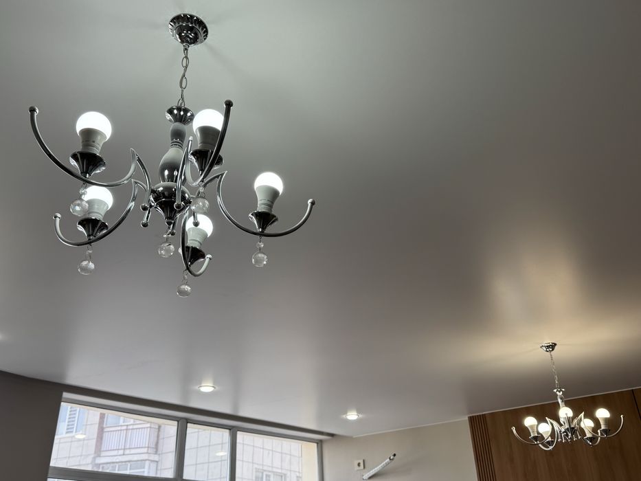 Люстры без плафонов 2 шт. В серебре