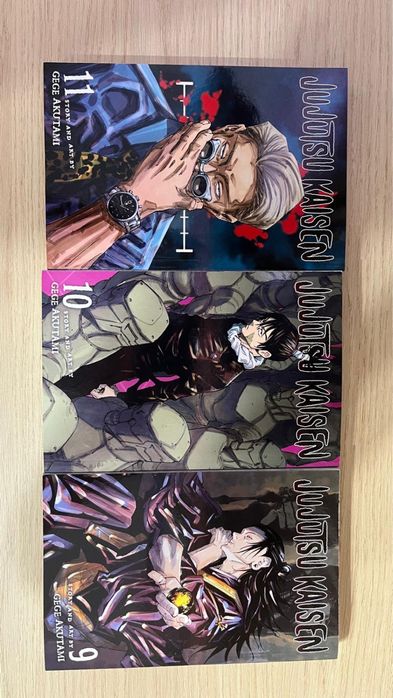 Vând cărți manga Jujutsu Kaisen (vol. 0–14) – stare foarte bună