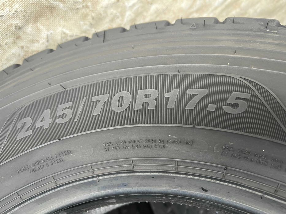 4 тежкотоварни гуми 245/70 R17.5 Goodyear KMax D 136/134M M+S DOT2021