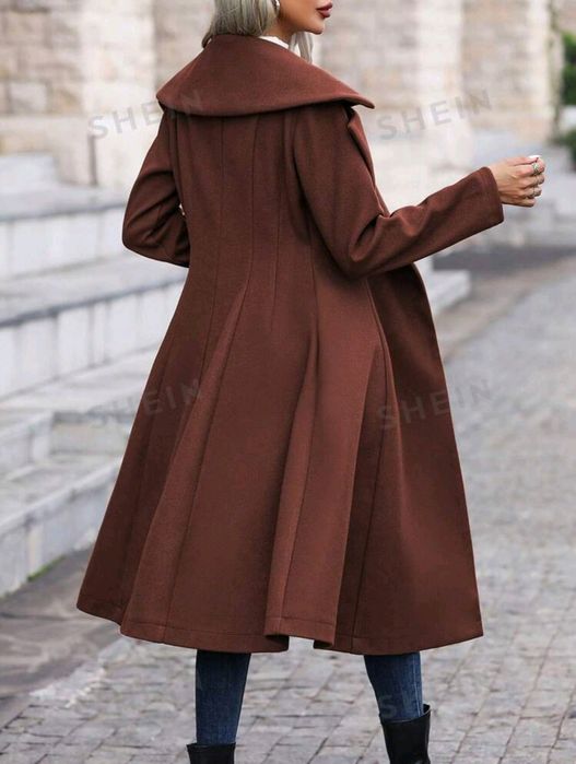 Кафяво палто Пролет - Есен размер L