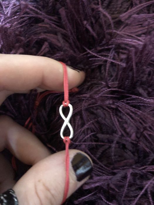 Bratara semn infinit fir rosu argint 925