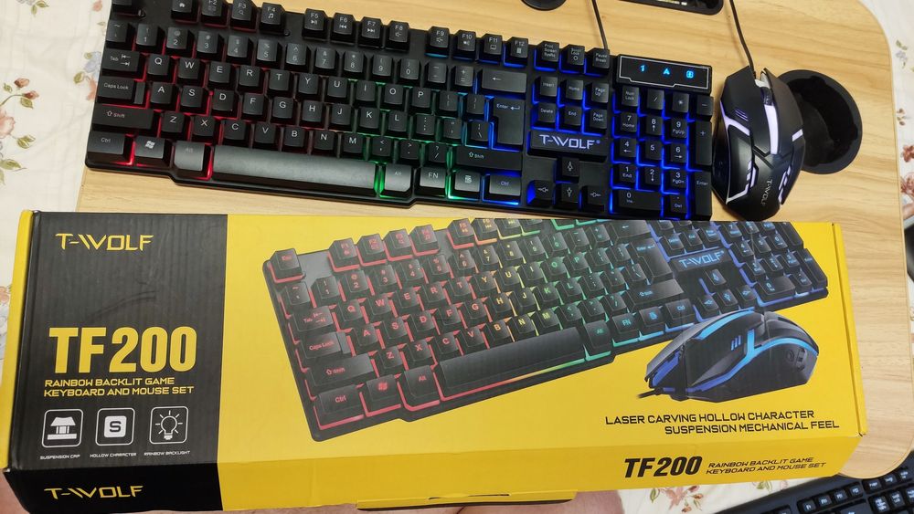 Клавиатура T-wolf TF200 и мышка мышь