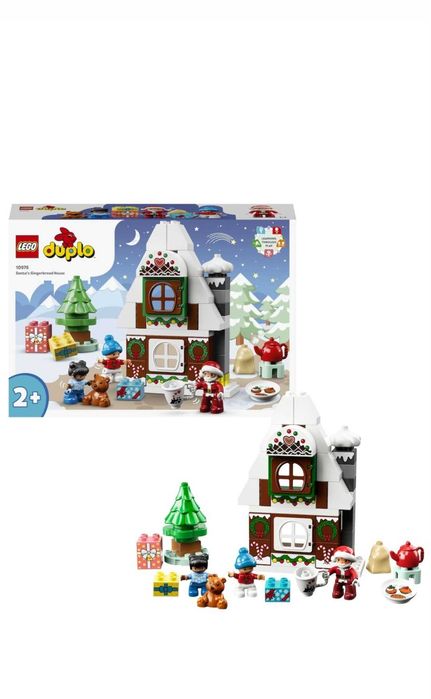 Lego Duplo Casa din turta dulce a lui Mos Craciun 10976, 50 piese, Lego Duplo Santa's Gingerbread House, set complet