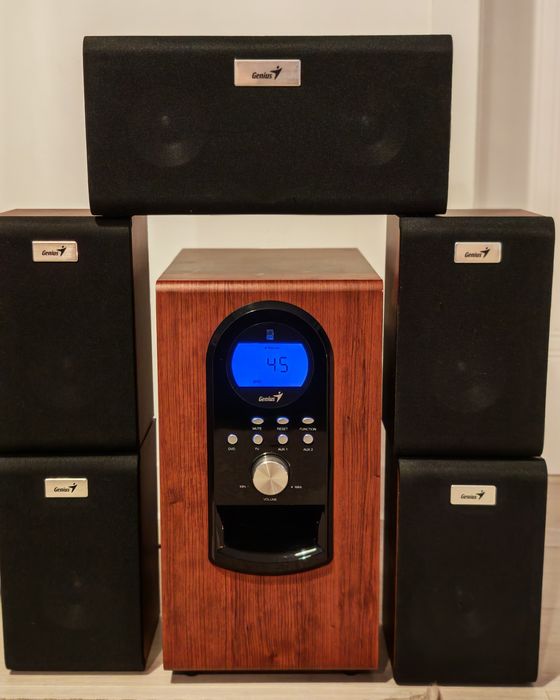 Genius SW-HF5.1 6000 – Sistem Audio 5.1 | 200W RMS | Telecomandă + Decodor Optic Inclus