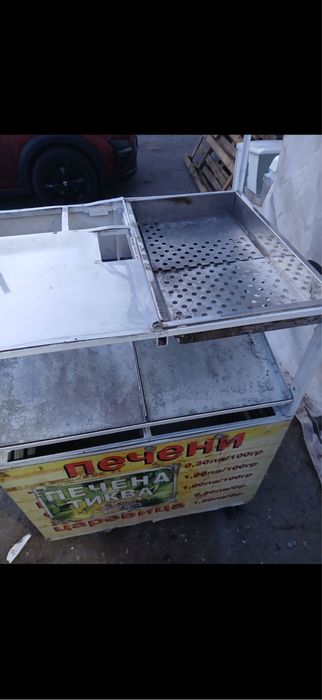 Метална количка за печени ядки и закуски