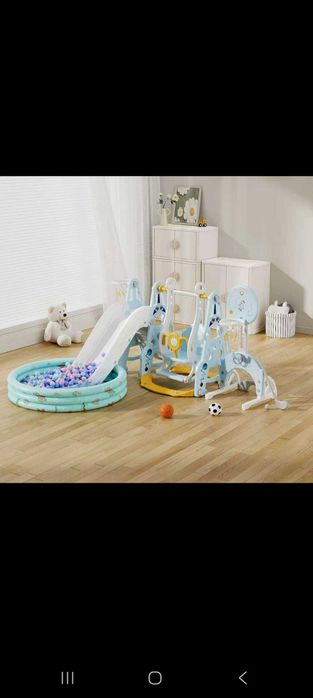 Горка качела сухой бассейн и мячик 100