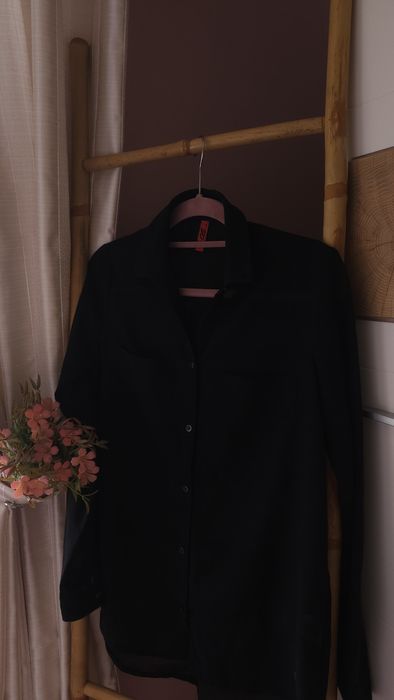 Риза S.Oliver в черен цвят