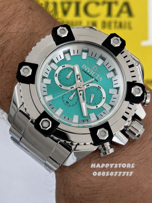 INVICTA Falcon Swiss Full metal Silver 56 mm, Инвикта нов мъжки часовник