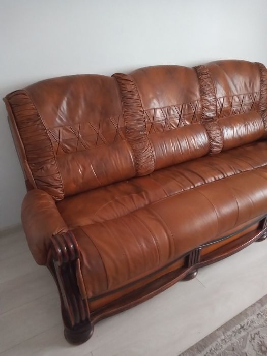 Canapea din piele naturala extensibila