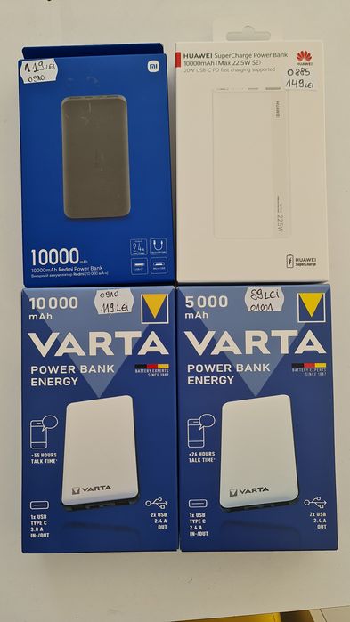 Baterie externa power bank incarcator mobil huawei 10000 mah 2USB fast