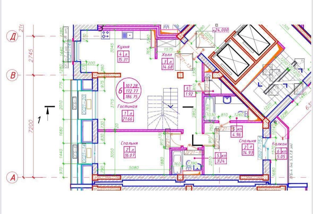 Квартира ЖК Greenwich дуплекс 4/8-9/9 167 м2