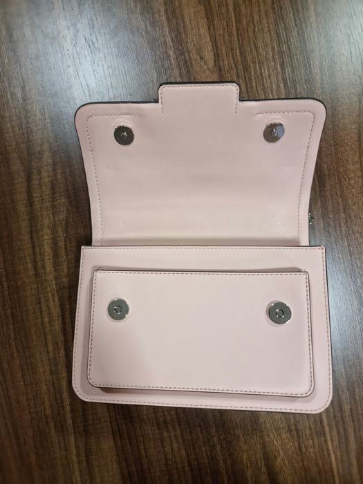 Оригинална чанта от естествена кожа Michael Kors Heather Large Shoulder Bag –Pink
