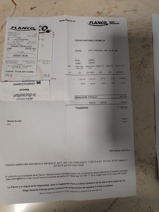 Frigider Arctic încă în garanție