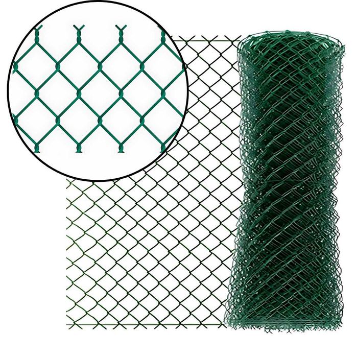 Поцинкована оградна мрежа, метални колове