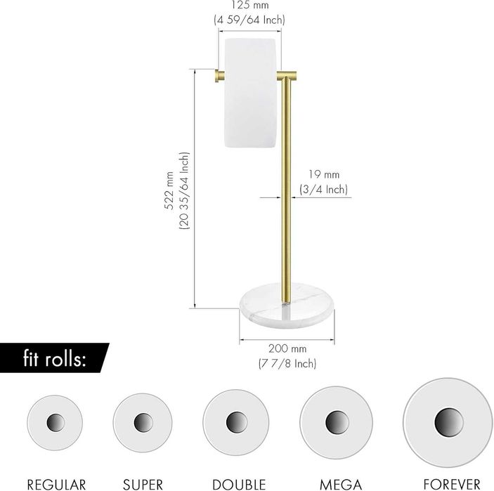 KES BPH284S1-BZ Стоящ държач за тоалетна ролка