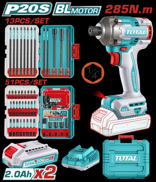 Autofiletanta/masina de strans cu impact Total pe acumulator 20 volti