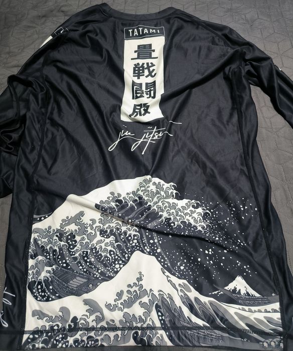 Kanagawa Long Sleeve Rash Guard - Black Jiu Jitsu - XXL