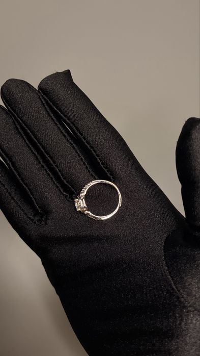 Пръстен с moissanite VVS1, 1.0 карата